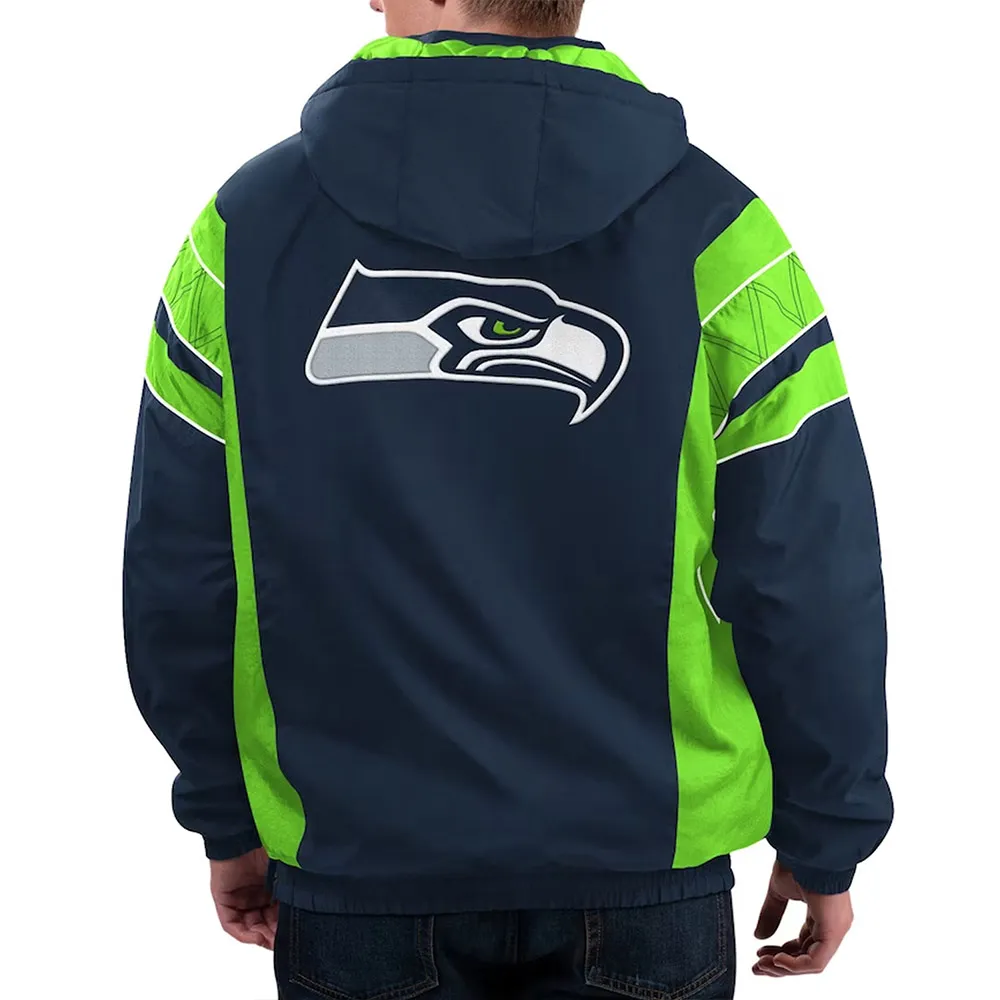 Home Team Seattle Seahawks Half-Zip Hoodie Jacket