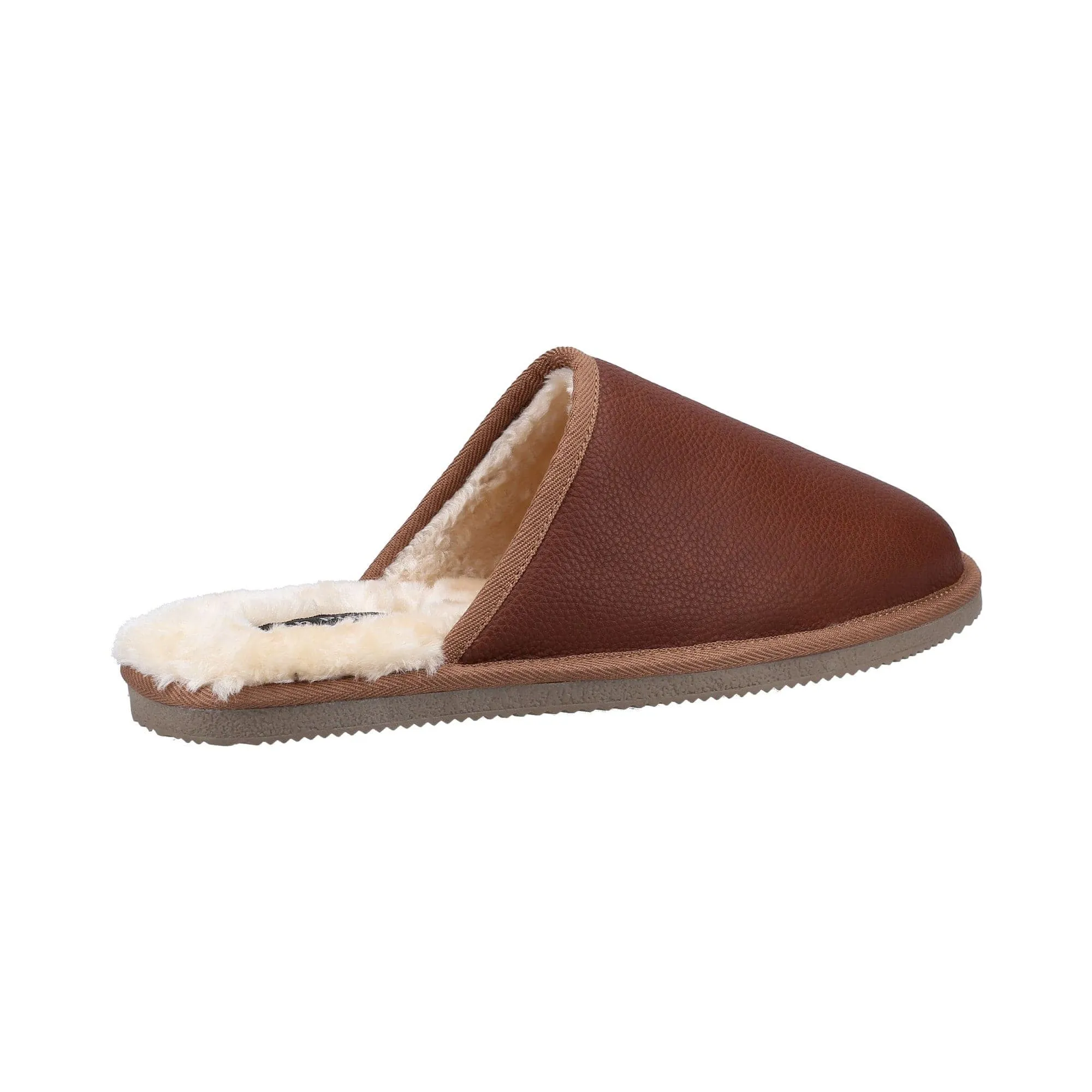 Hush Puppies Coady Leather Slipper - Tan