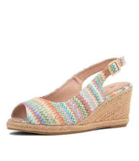 I LOVE BILLY Fabiana Muted Zigzag Syn Raffia Sandals