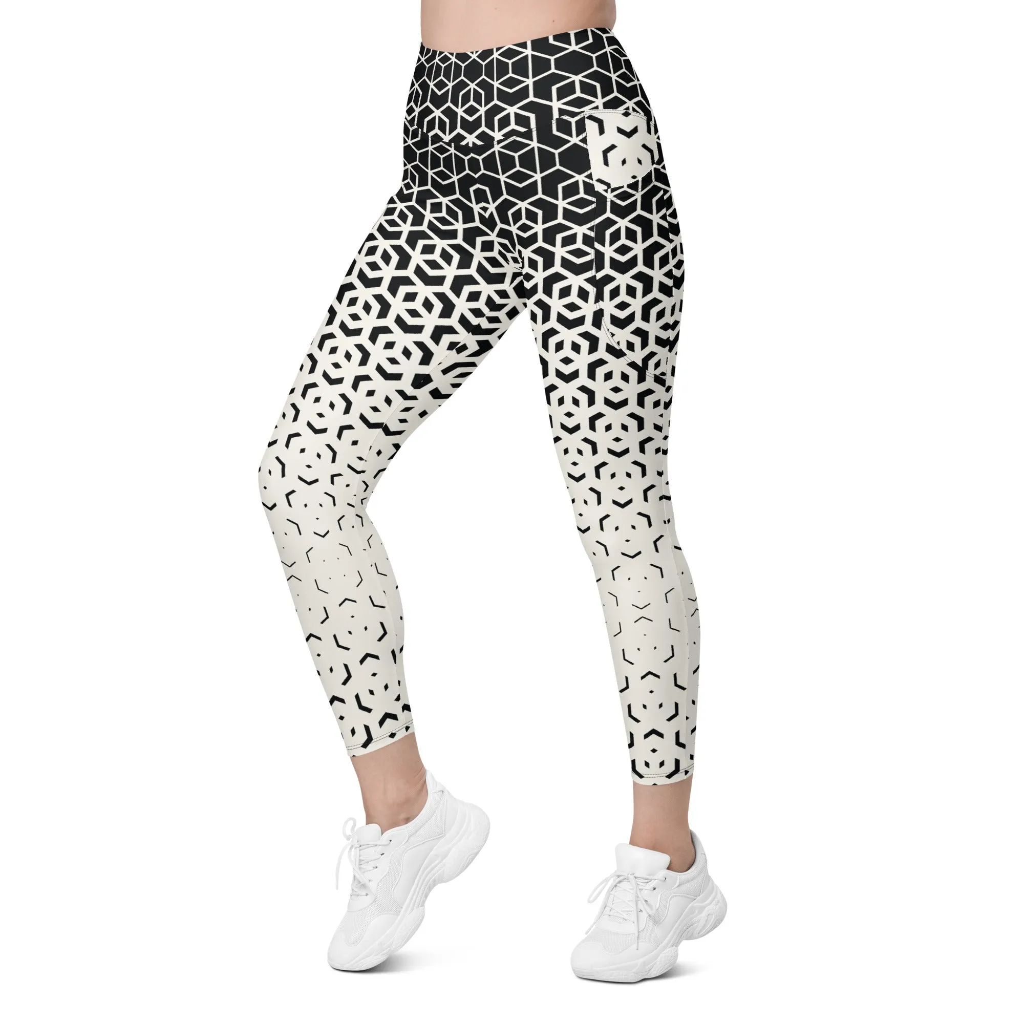 Infinite Geometric Leggings With Pockets