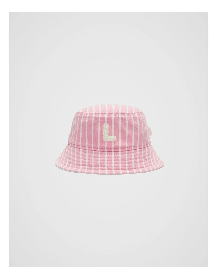 Initial Stripe Sun Hat in L