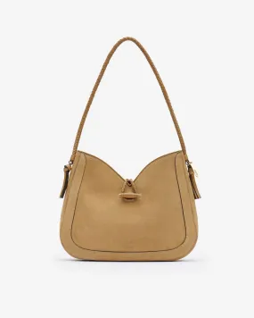 Isabel Marant Vigo Suede Leather Hobo Shoulder Bag - Camel