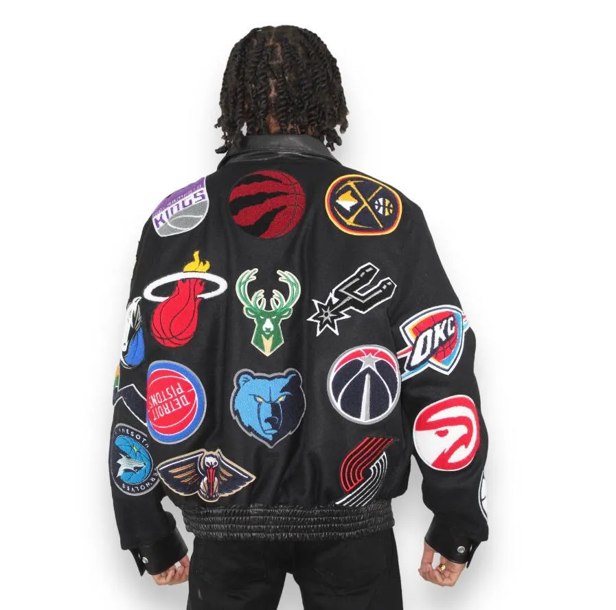 Jeff Hamilton NBA Patch Varsity Jacket - Daniel's Leather