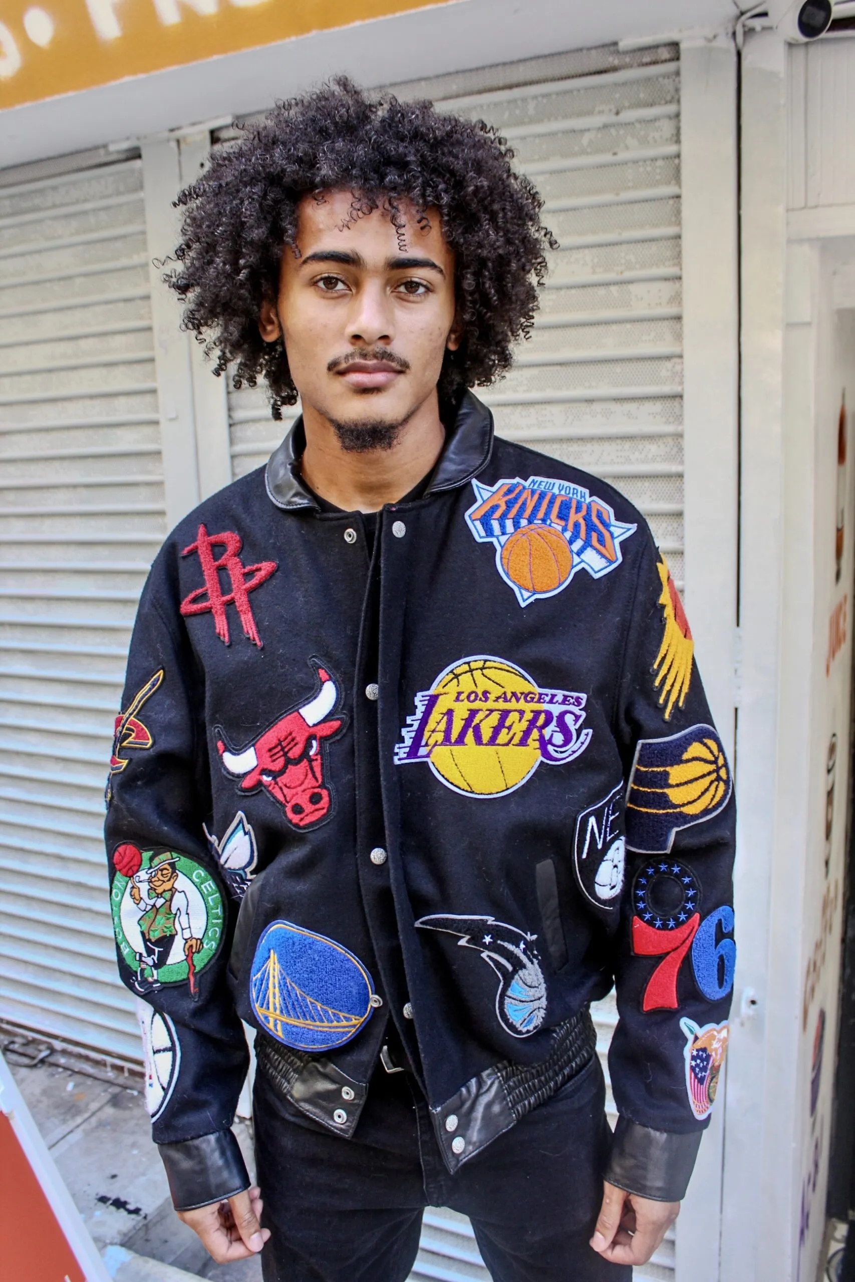 Jeff Hamilton NBA Patch Varsity Jacket - Daniel's Leather