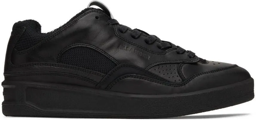 Jil Sander Black Leather Sneakers