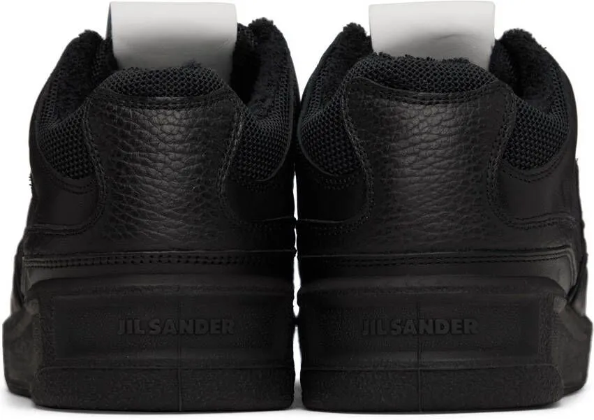 Jil Sander Black Leather Sneakers