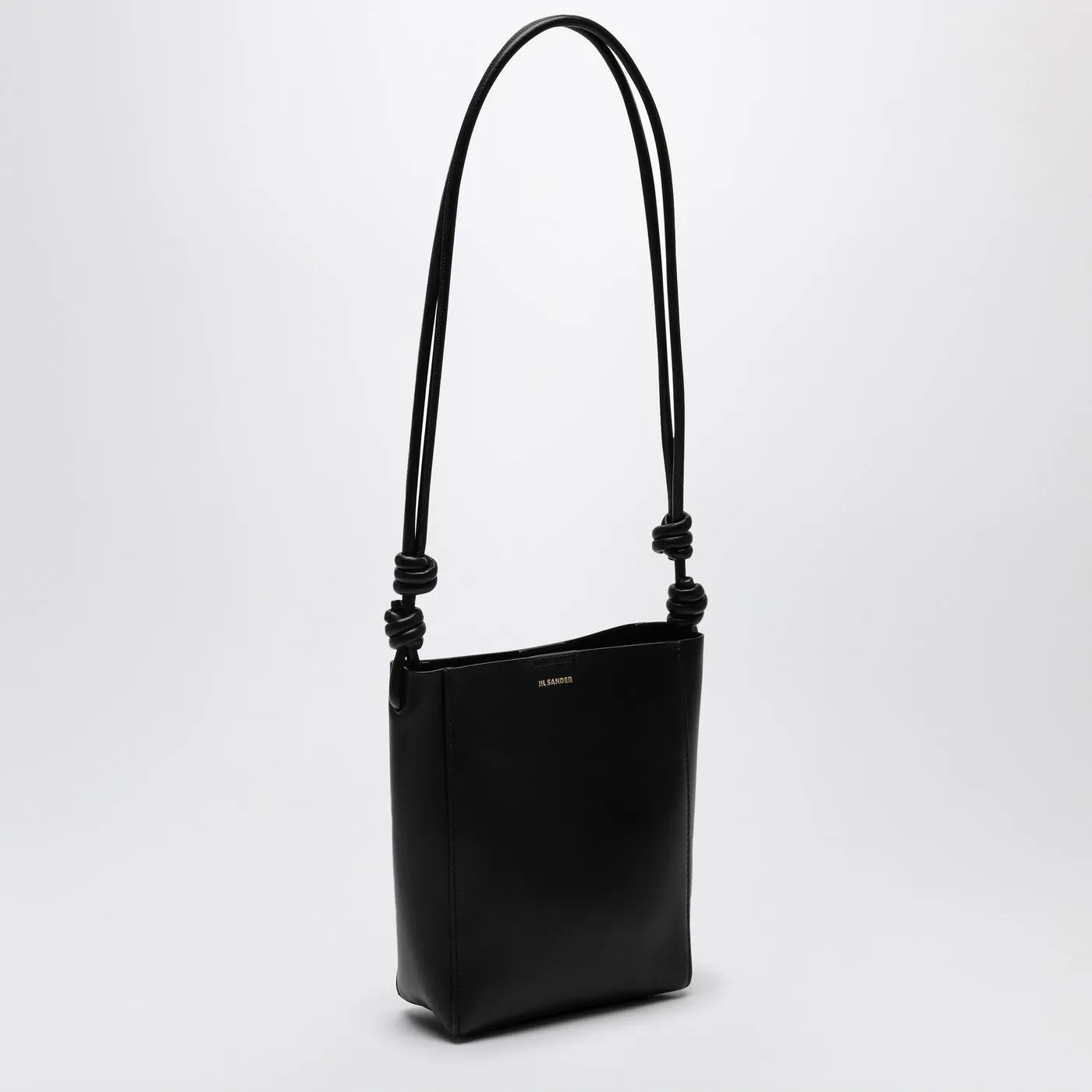 Jil Sander    Jil Sander Small Black Leather Bucket Bag