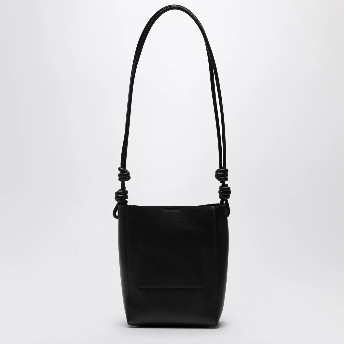 Jil Sander    Jil Sander Small Black Leather Bucket Bag