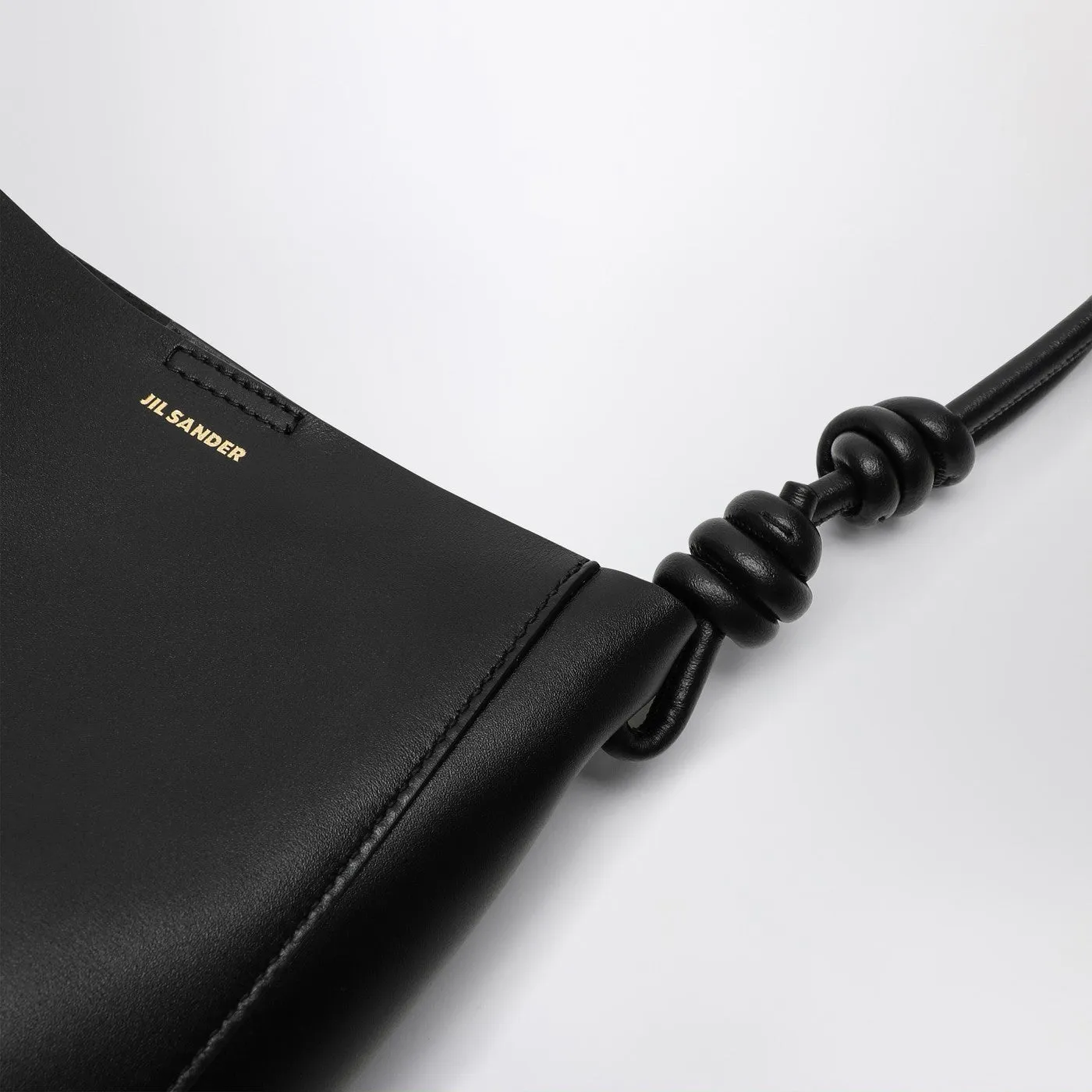 Jil Sander    Jil Sander Small Black Leather Bucket Bag