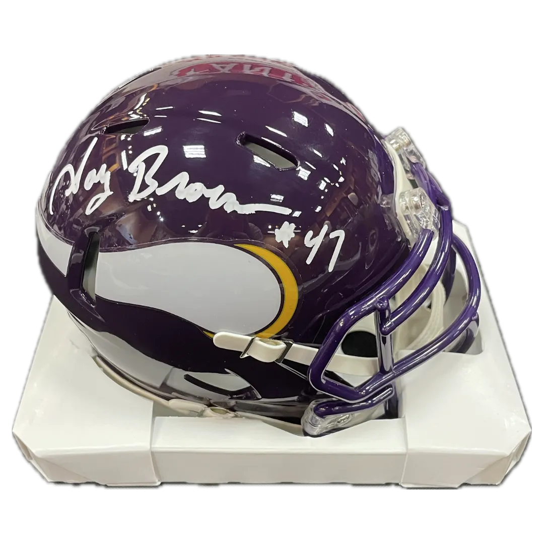 Joey Browner Autographed Minnesota Vikings Speed Throwback Mini Helmet