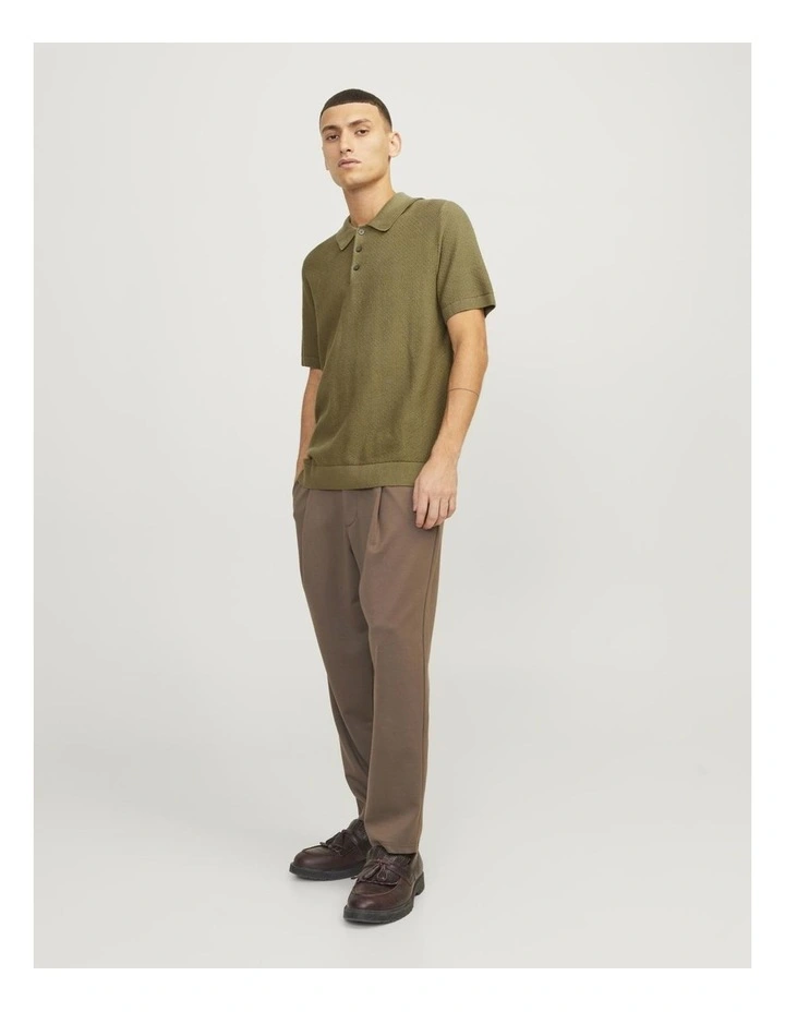 Jprblusandri Knit Polo Shirt in Aloe