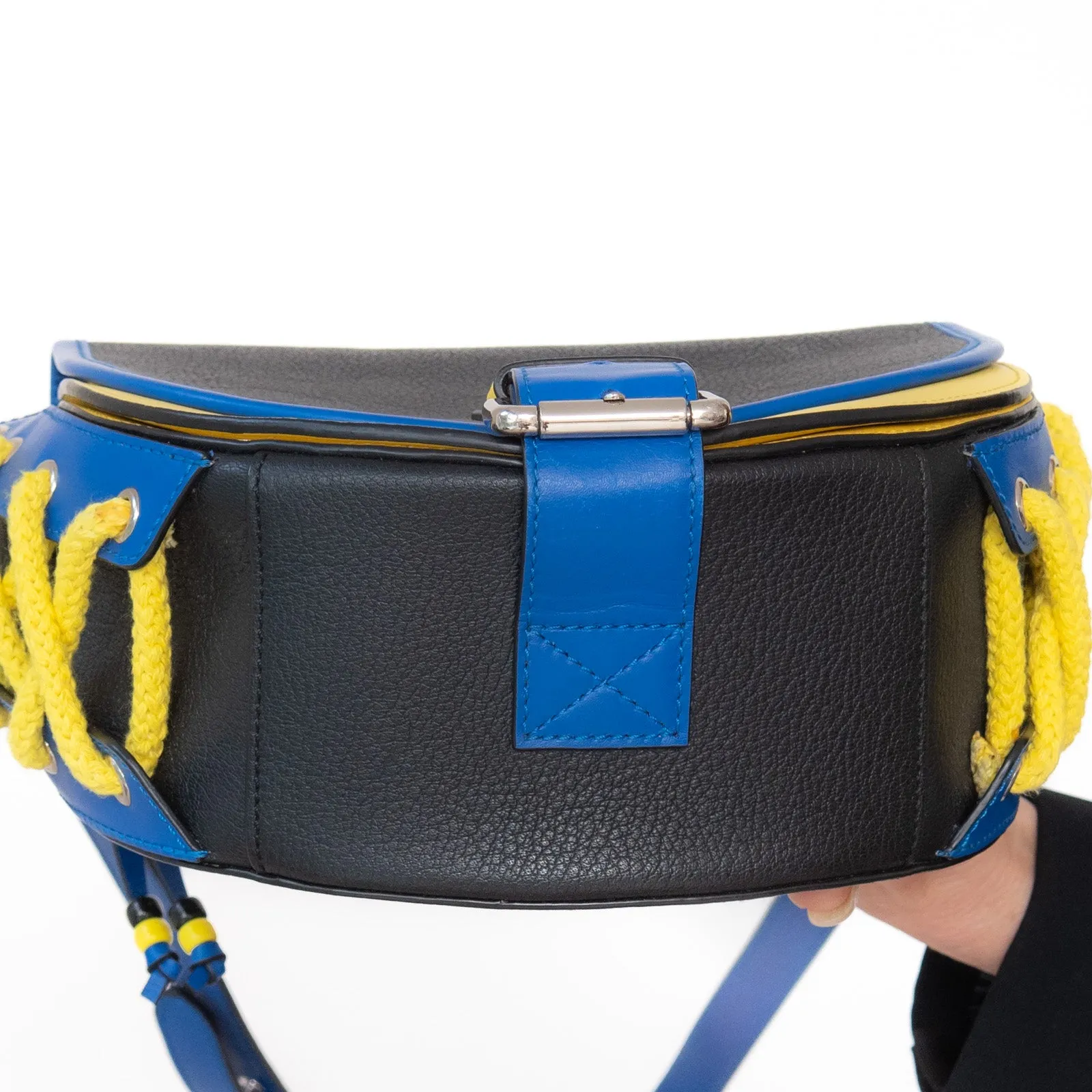 JW Anderson Black Blue And Yellow Leather Bike  Bag