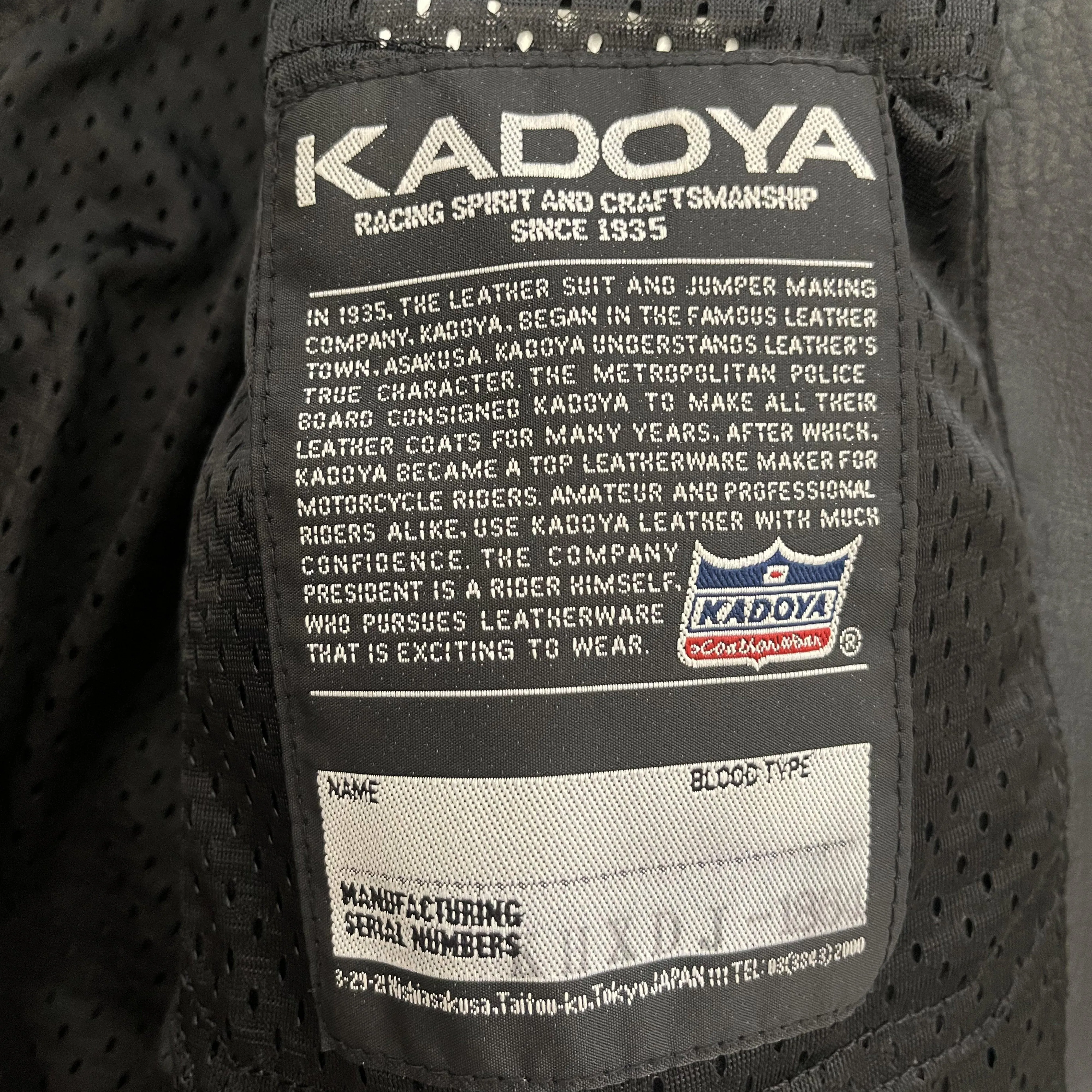 Kadoya Leather Racer Jacket