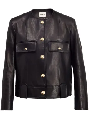 Khaite Laybin Leather Jacket Black | Luxury and style at your fingertips