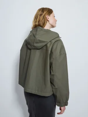 Khaki Rubber Boxy Jacket | Women | George at ASDA