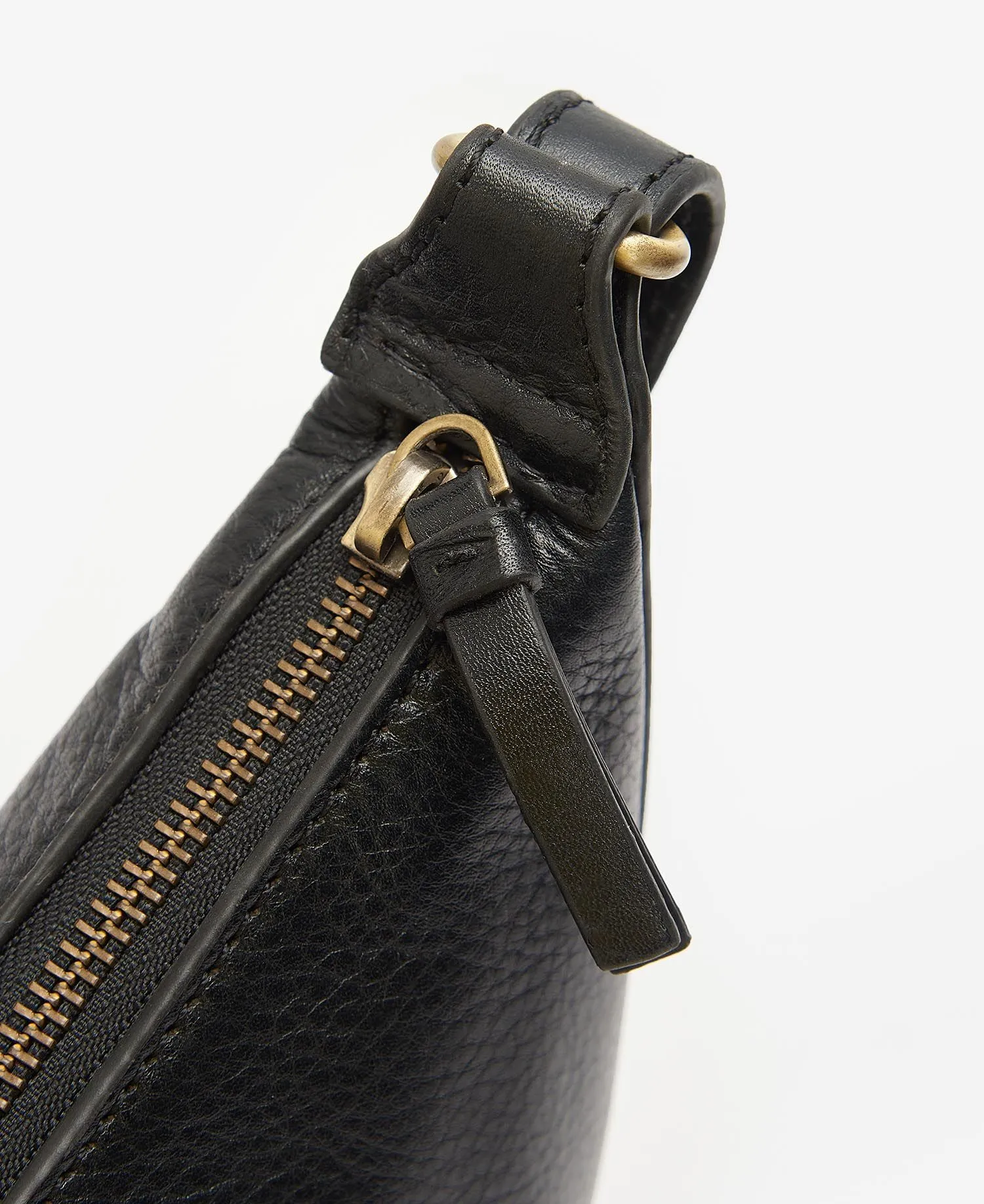  Laire Leather Half-Moon Bag     