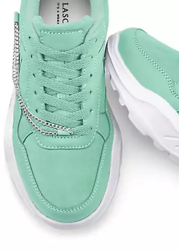 LASCANA Chain Detail Lace-Up Trainers | Grattan