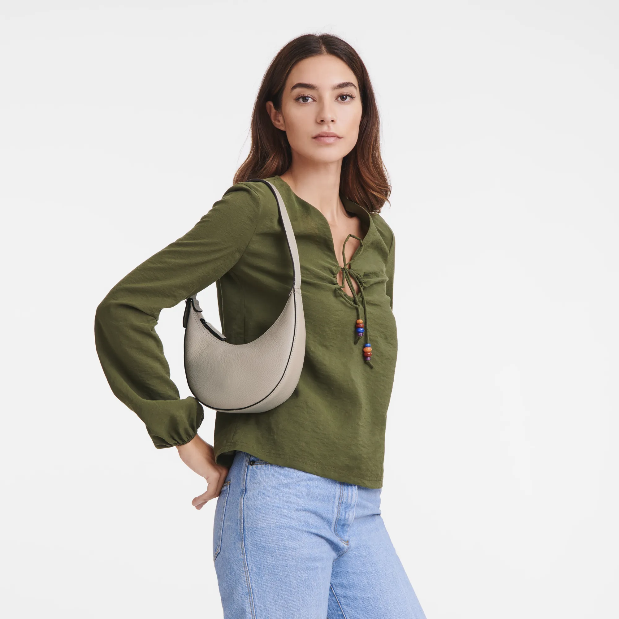 Le Roseau Essential S Hobo bag Clay - Leather