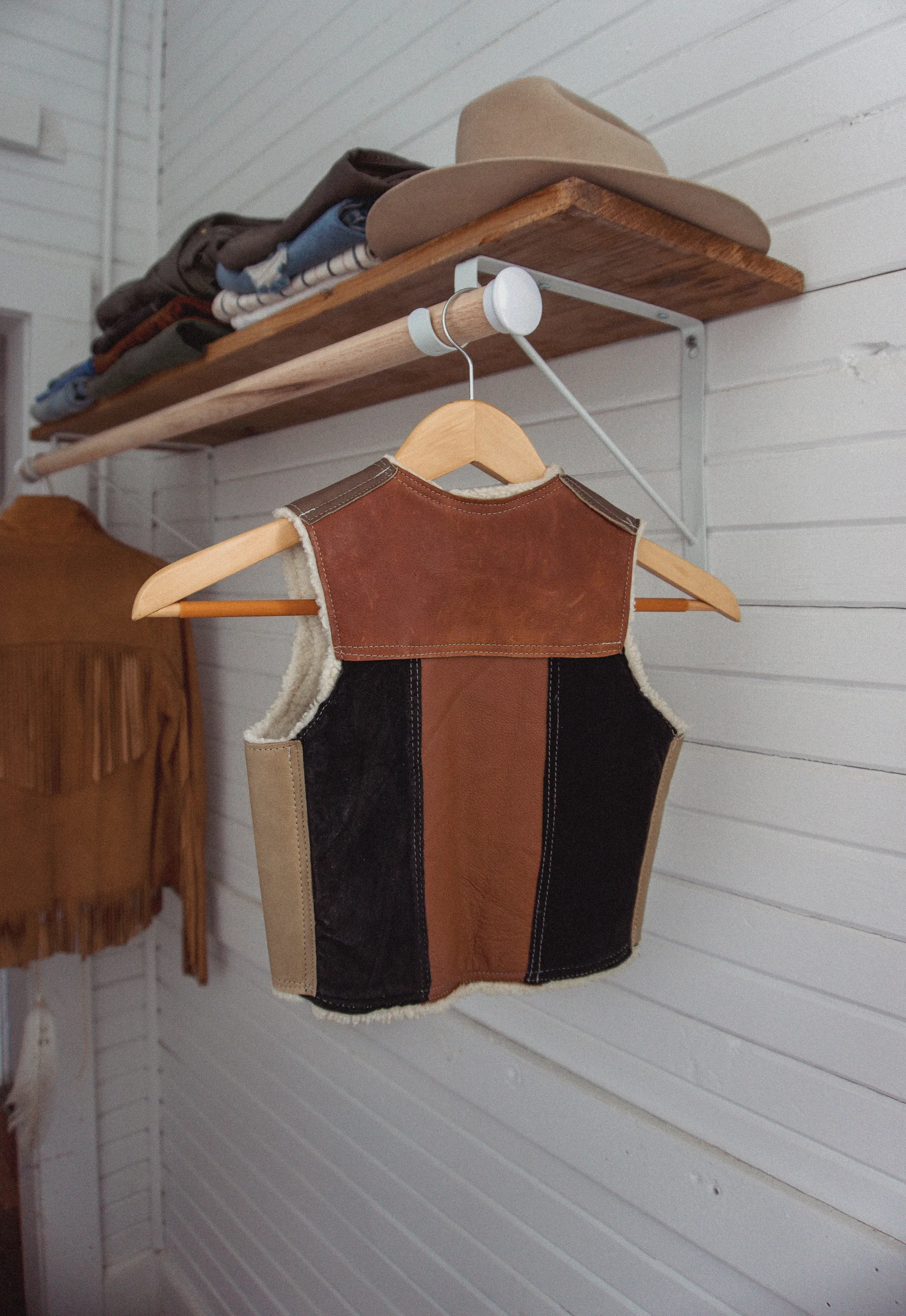 Leather Patchwork Kids Vest 6-7 y.o.