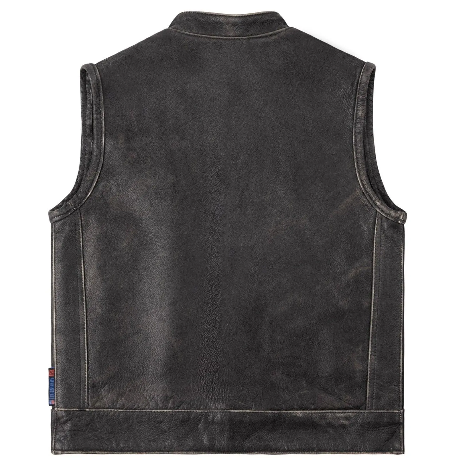 Legendary 'Reckless Outlaw' Men's Aged Leather Motorcycle Vest