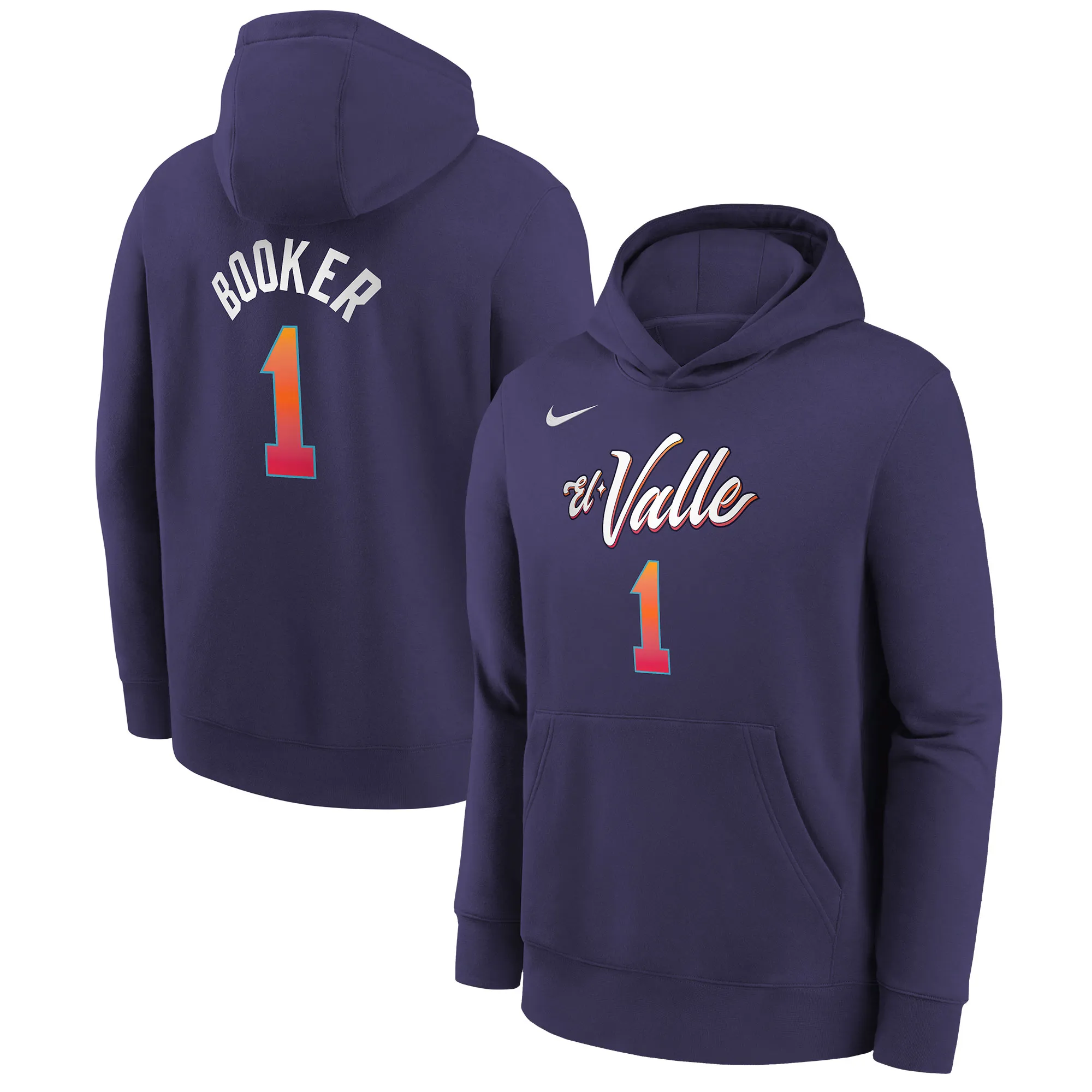 Lids Youth Nike Devin Booker Purple Phoenix Suns 2023/24 City Edition Name & Number Pullover Hoodie