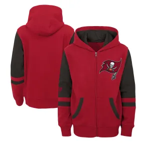 Lids Youth Red Tampa Bay Buccaneers Stadium Colorblock Full-Zip Hoodie