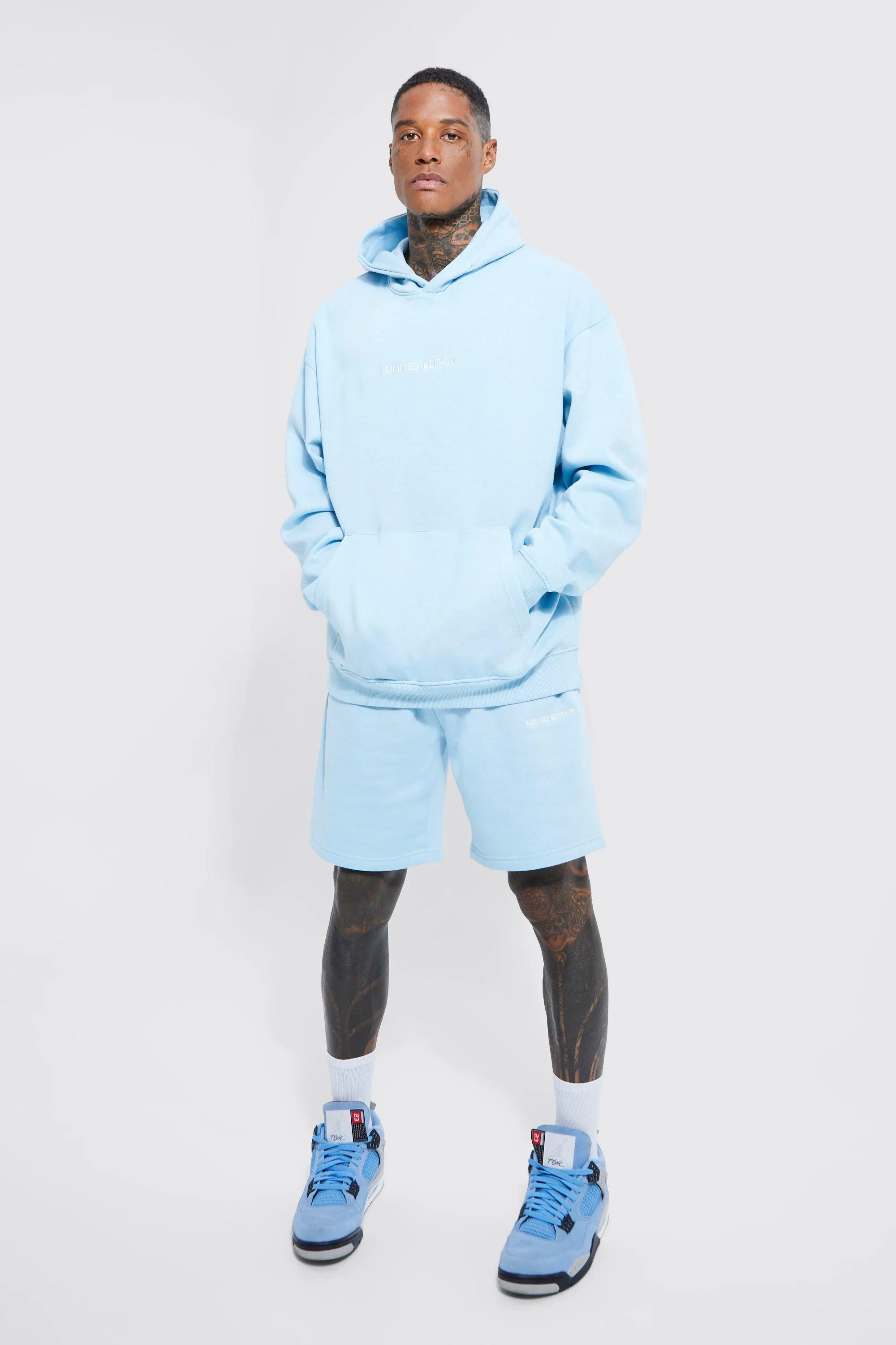 Lightweight Oversized Hooded Short Tracksuit