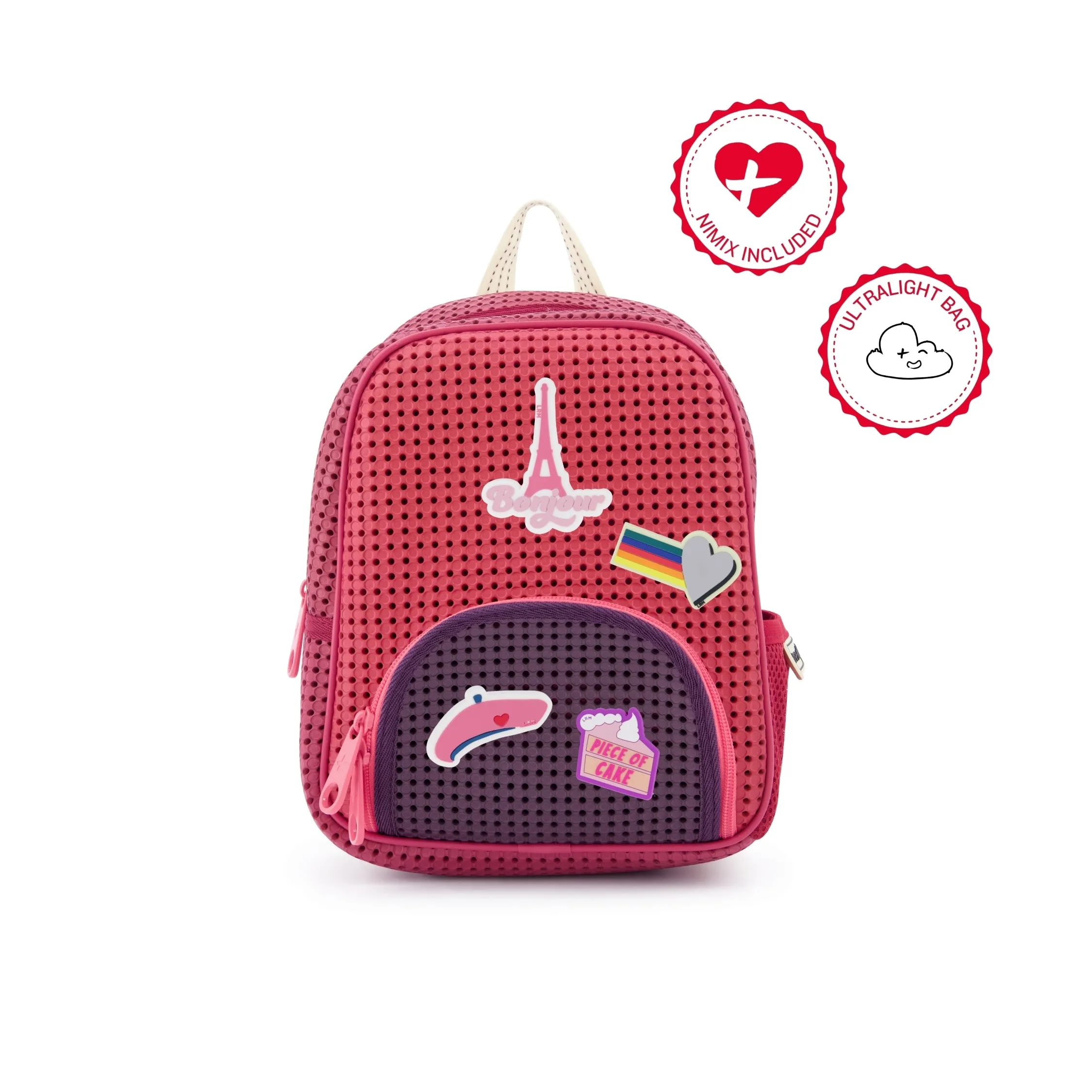 Little Starter Backpack Multi Rose with Nimix Piece-of-Cake Set