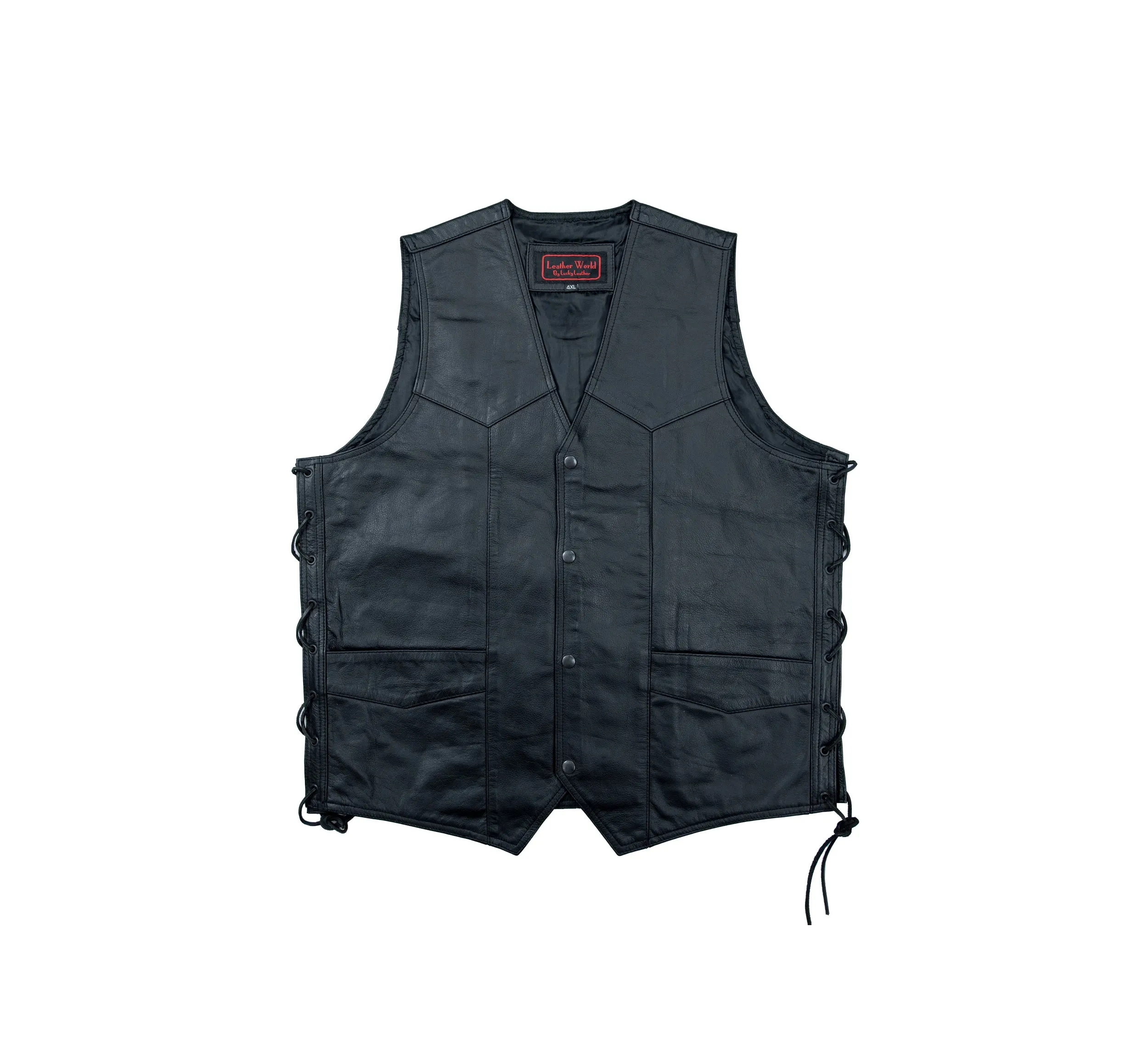 Lucky Leather 117 SL Men's Motorcycle Vest