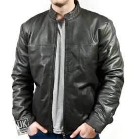 Mens Black Leather Jacket - Reb | Free UK Delivery