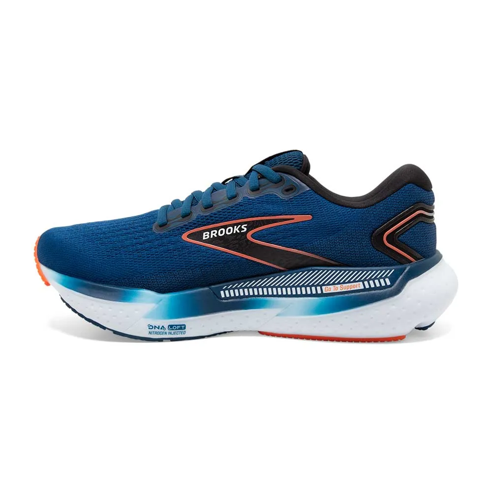 Men's Glycerin GTS 21 Running Shoe - Blue Opal/Black/Nasturtium - Wide (2E)