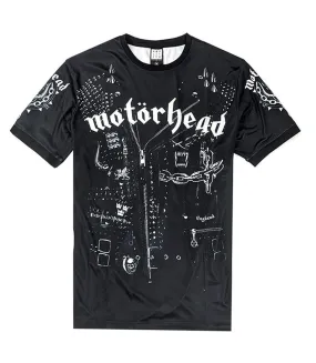 Mens leather vest motorhead t-shirt black Amplified