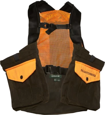 Men's Orvis Pheasants Forever Waxed Cotton Strap Vest