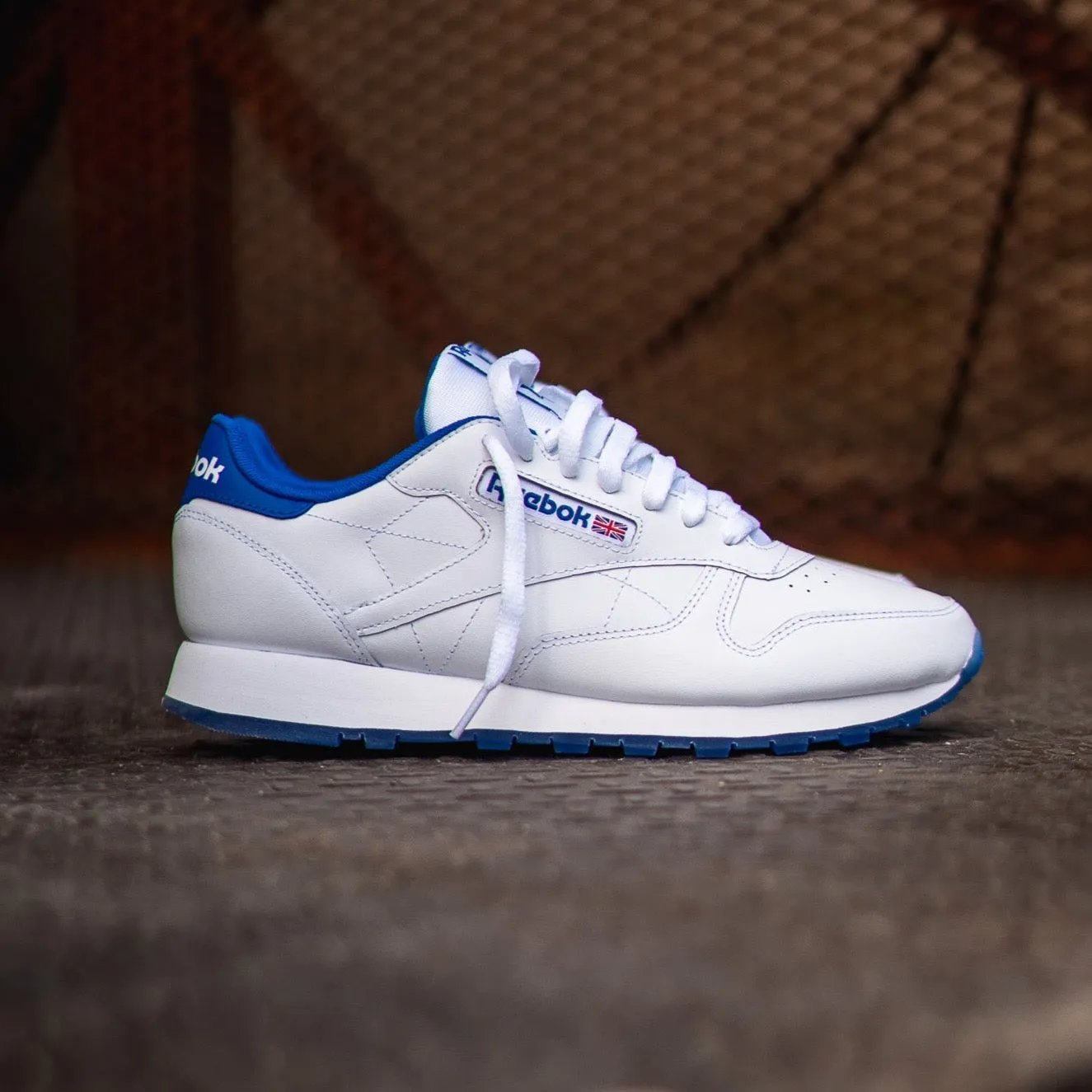 Mens Reebok Classic Leather (White/Blue)