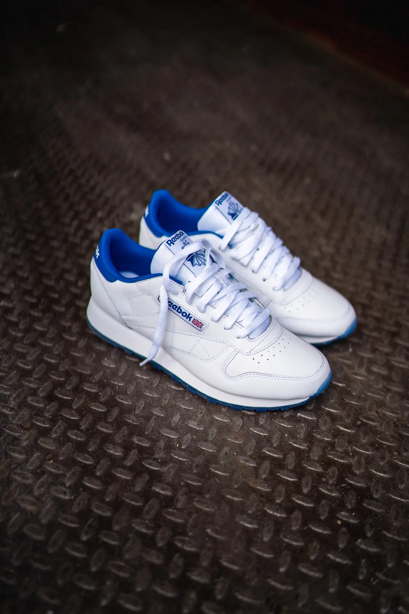 Mens Reebok Classic Leather (White/Blue)