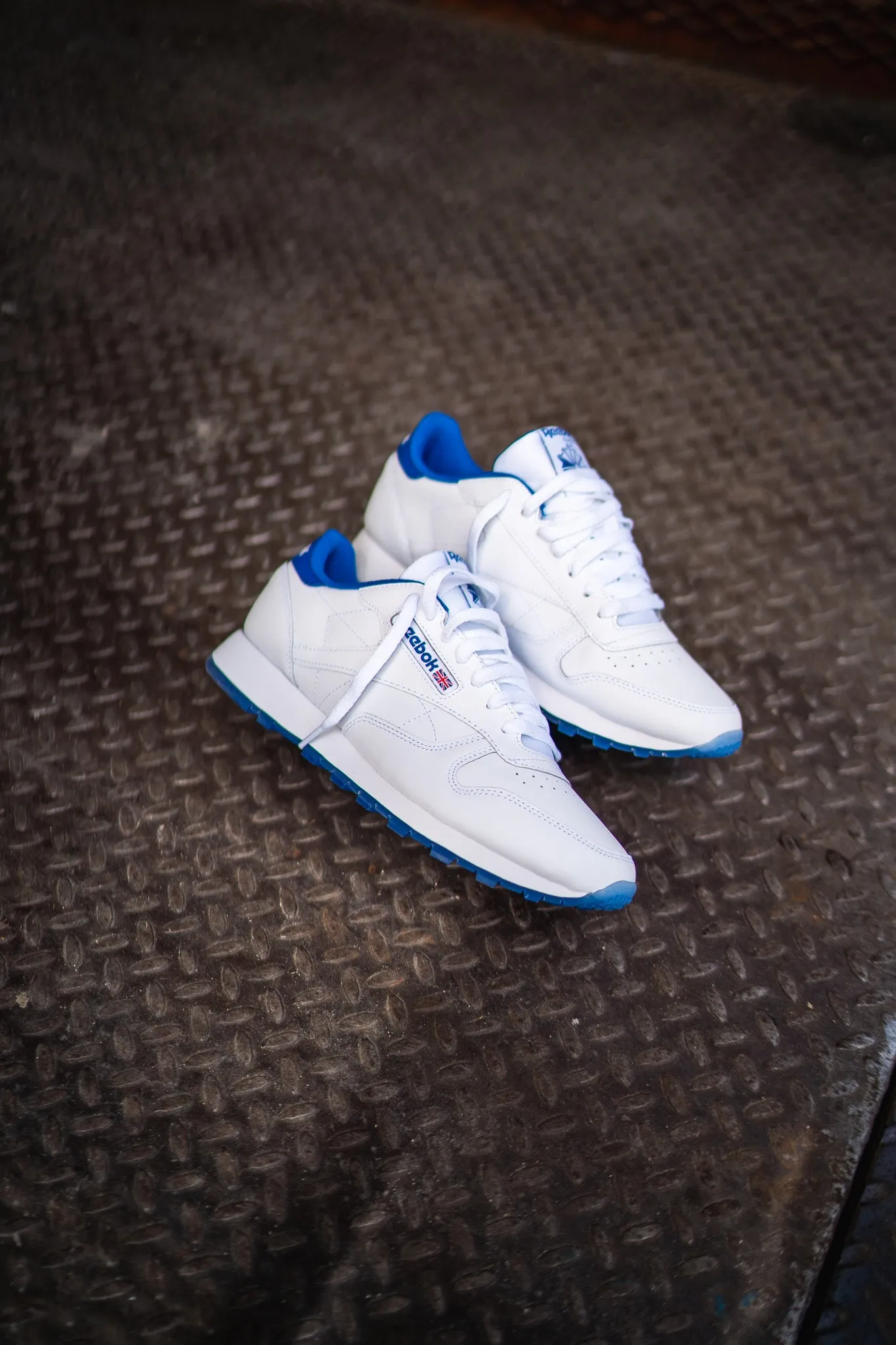 Mens Reebok Classic Leather (White/Blue)