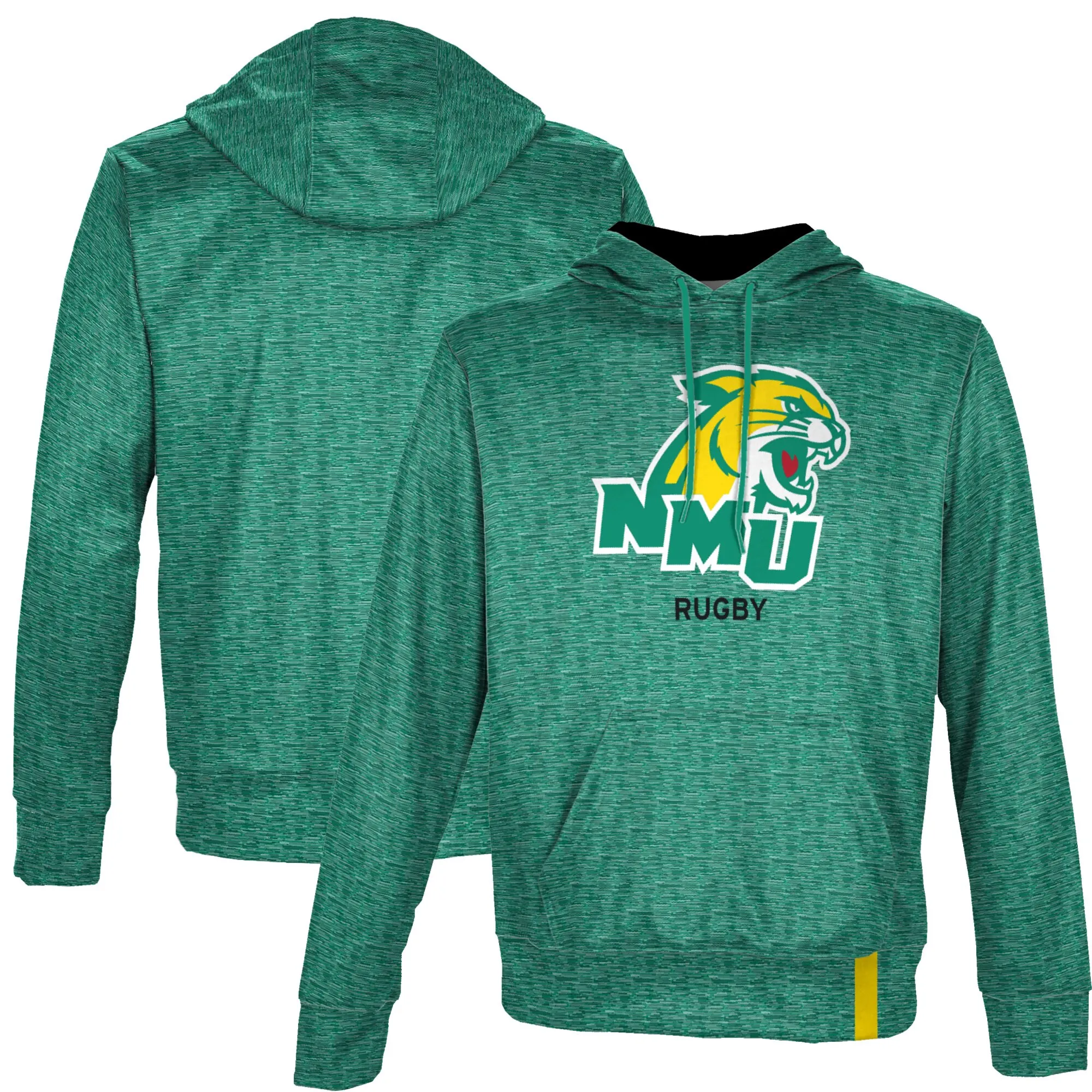 Men's ProSphere Green Northern Michigan Wildcats Rugby Name Drop Pullover Hoodie