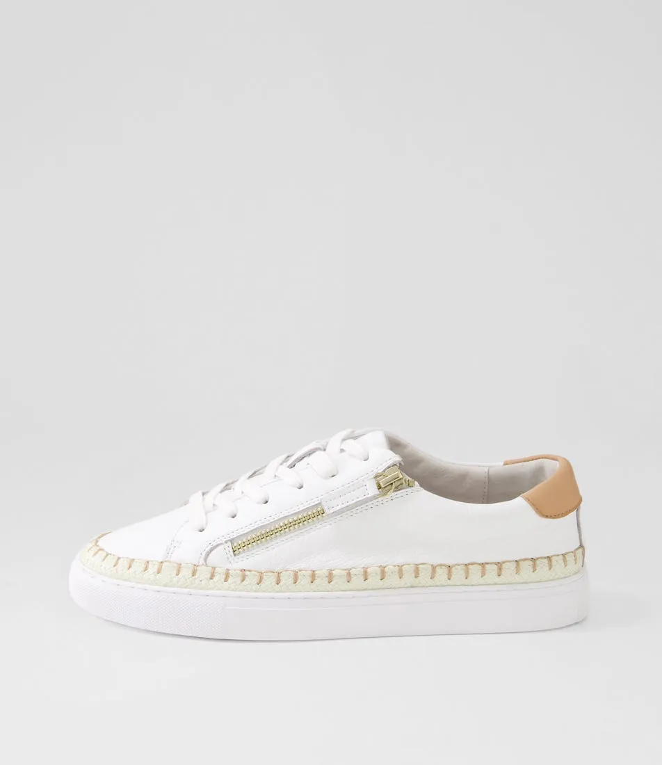 MIDAS Tolly White Stone Leather Sneakers