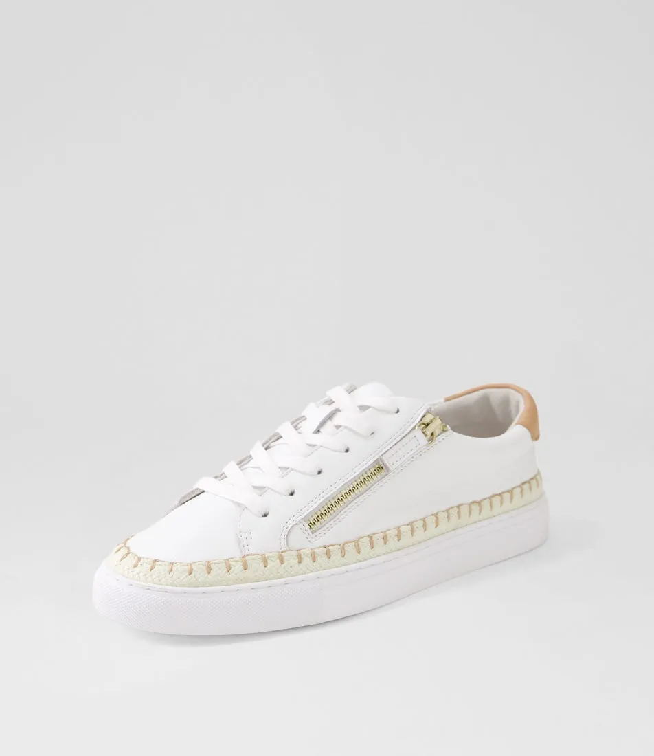 MIDAS Tolly White Stone Leather Sneakers