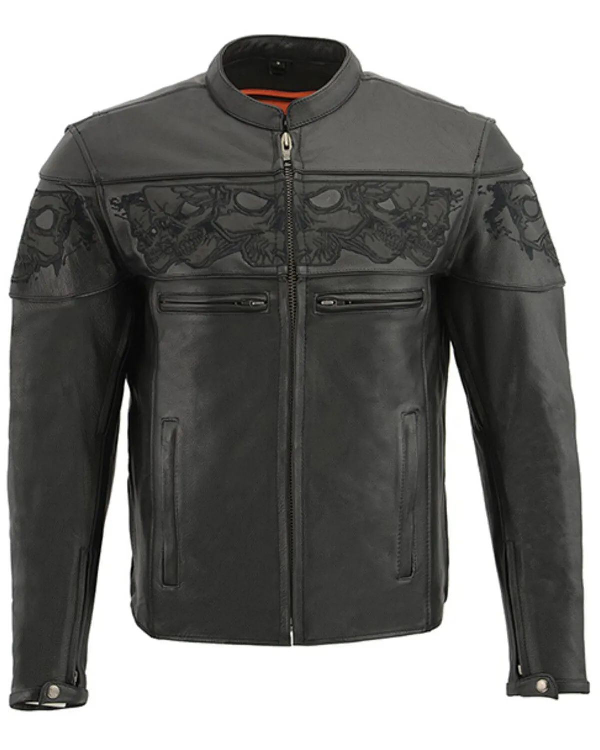 Milwaukee Leather Men's Crossover Scooter Cool-Tec Leather Motorcycle Jacket - 4X