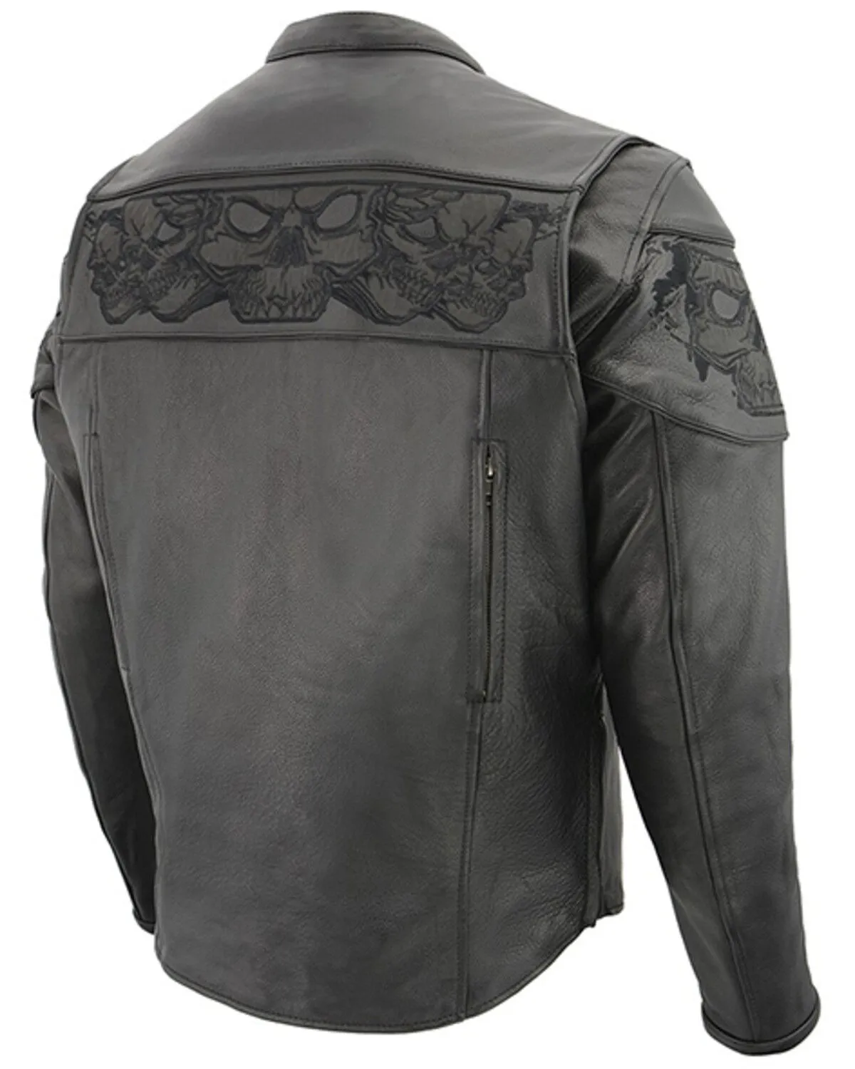 Milwaukee Leather Men's Crossover Scooter Cool-Tec Leather Motorcycle Jacket - 4X