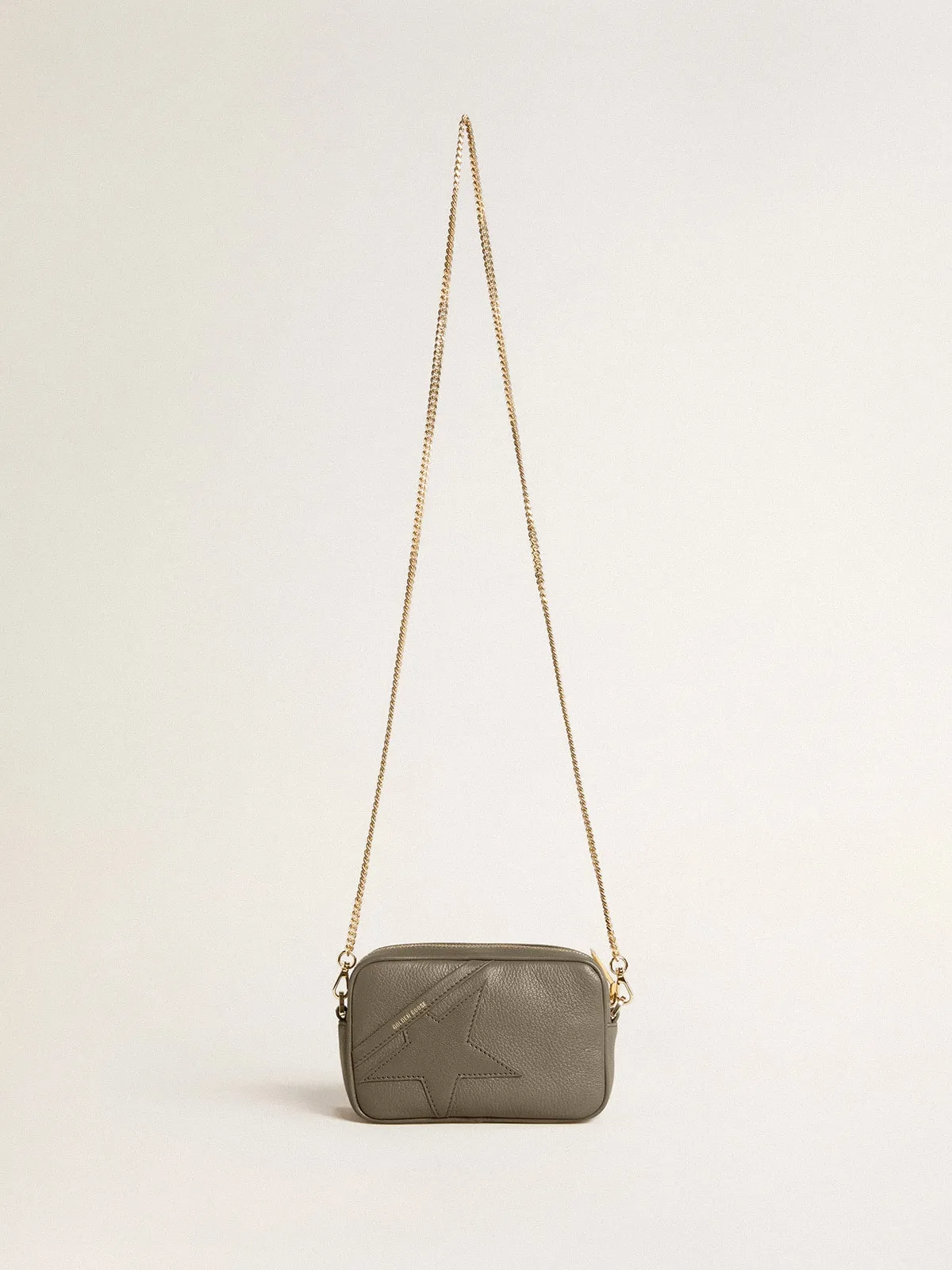 Mini Star Bag in sage-green leather with tone-on-tone star