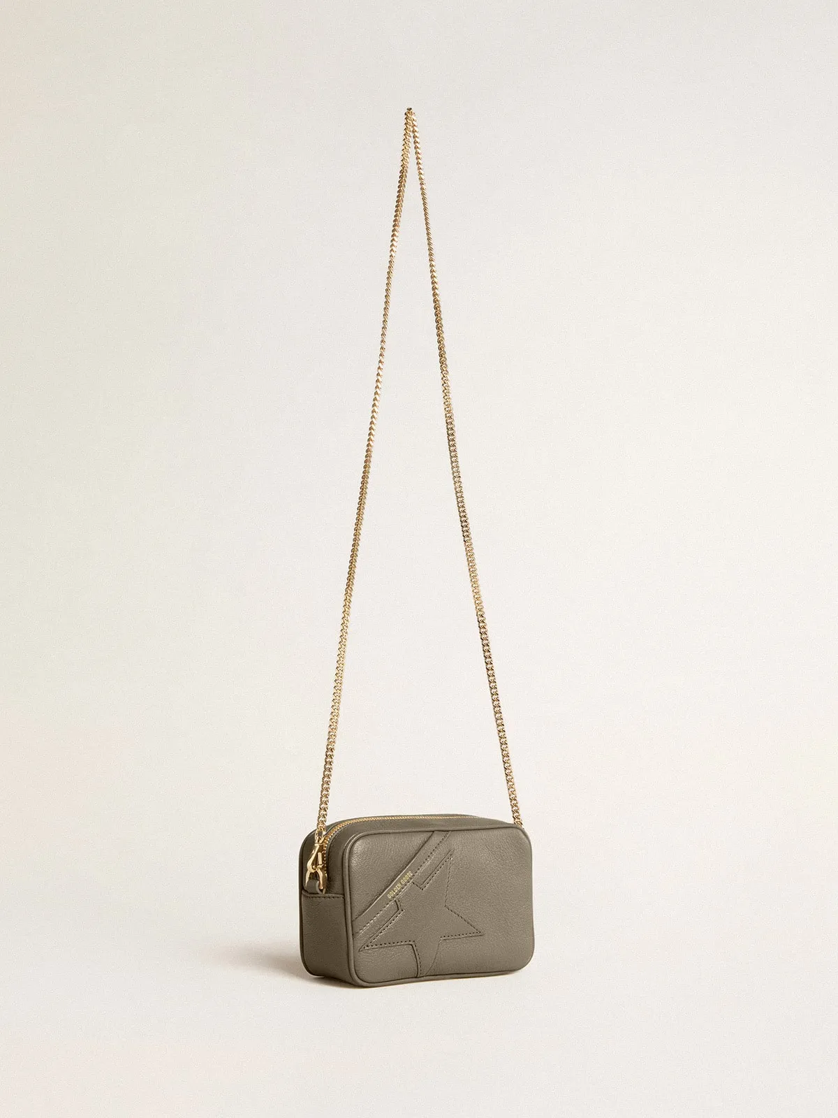 Mini Star Bag in sage-green leather with tone-on-tone star