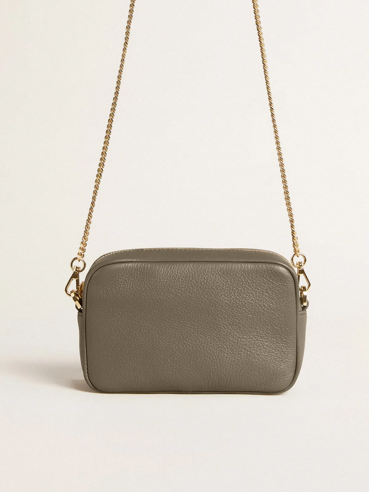 Mini Star Bag in sage-green leather with tone-on-tone star