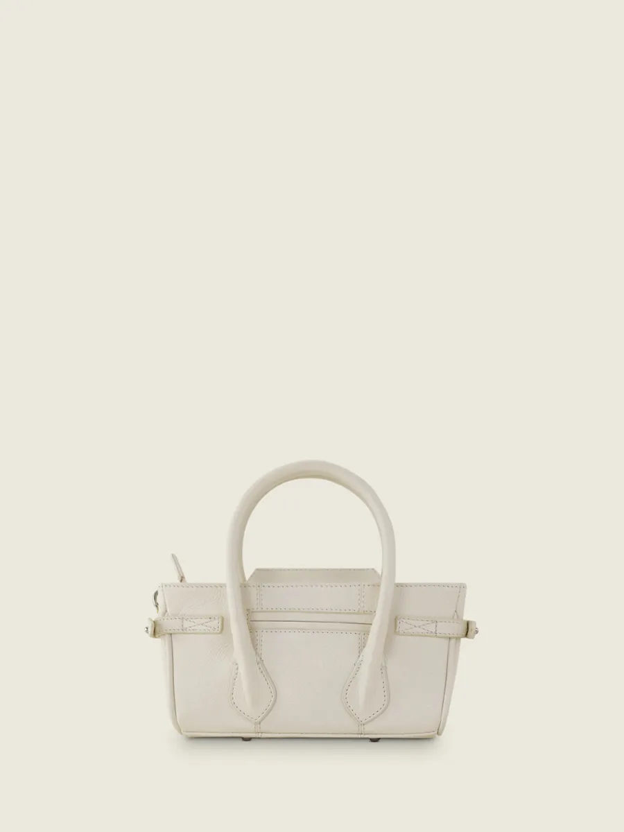 Mini White Leather Handbag for Women - Madeleine XS Pastel Chalk | PAUL MARIUS