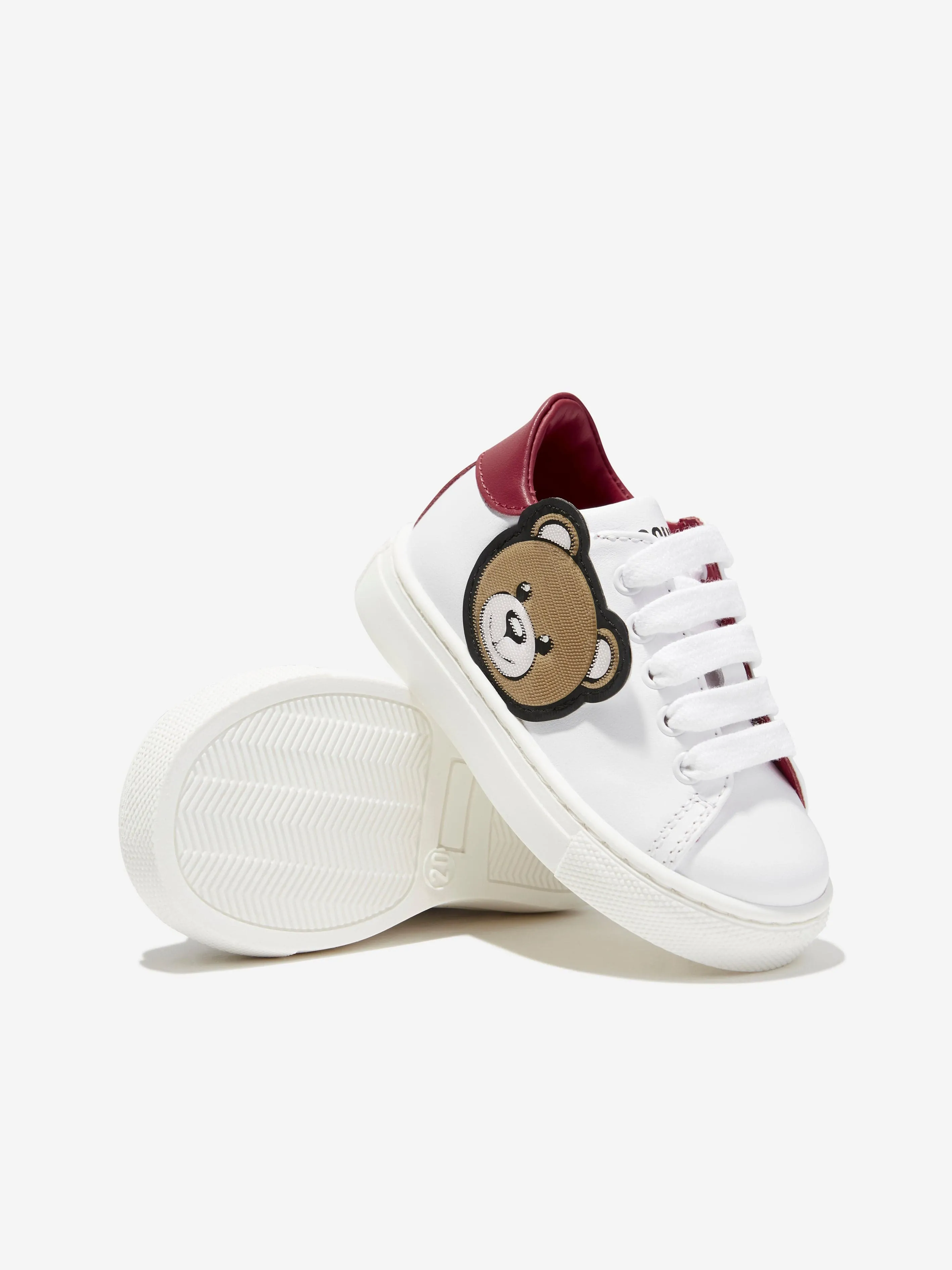 Moschino Kids Teddy Bear Trainers in White