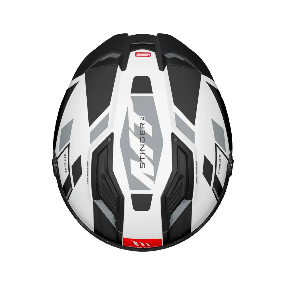 MT Stinger 2 Zivze Helmet - Black/White