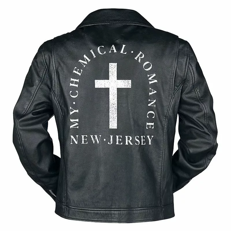 My Chemical Romance New Jersy Cross Leather Jacket | TLC