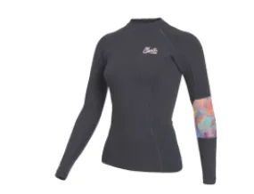 Mystic Lunar 2mm Womens Long Sleeve Neoprene Wetsuit Vest - Dark Grey