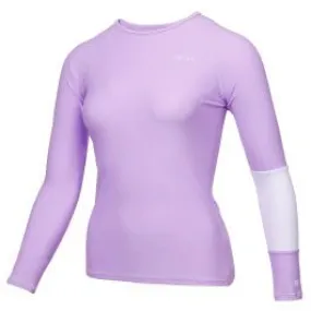 Mystic Womens Jayde Long Sleeve Rash Vest - Pastel Lilac